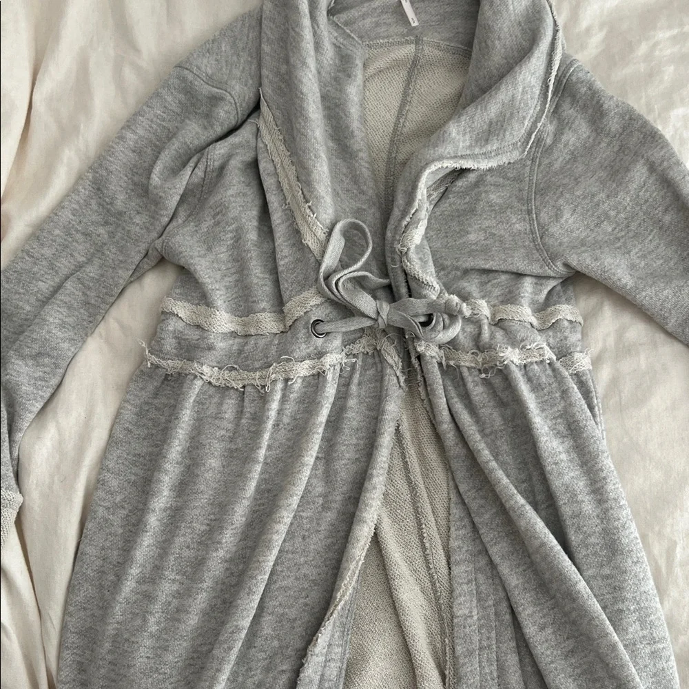 Free People Cozy Gray Knit Sweater - Picture 6 of 8